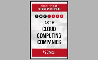Chetu Ranked #2 on the SFBJ Cloud Computing Companies List 2019